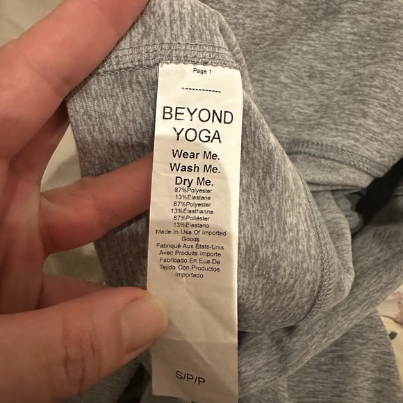 Beyond Yoga| NWT | Space Dye Grey | Fold Over Flared Boot Cut Leggings - Picture 2 of 8